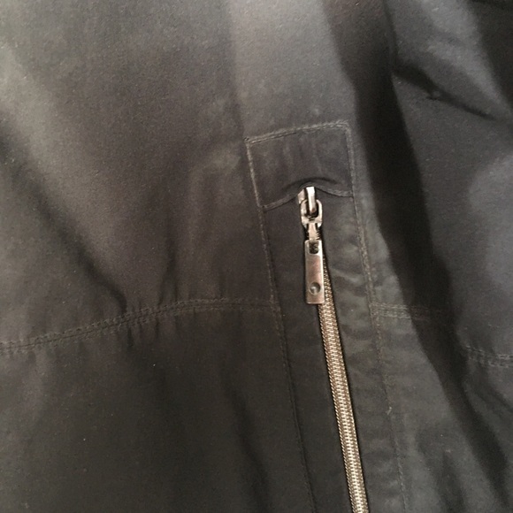 Euro Men’s Black Zippered Coat w/ Inside Pockets - Picture 3 of 7
